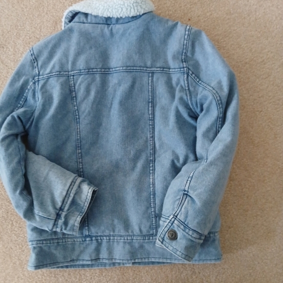 Blue Faux Denim Kids Sequined Jacket by Betsey Johnson sz 7/8. FL - Picture 5 of 6